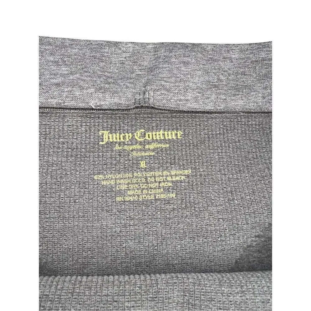 Juicy‎ Couture Women’s Large Biker Shorts Gray Ribbed Activewear